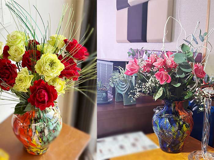 店内フラワーアレンジ 