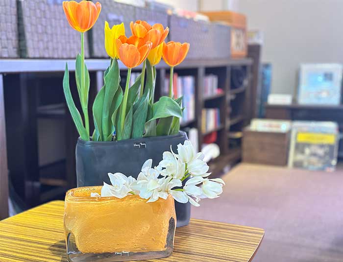 店内フラワーアレンジ 