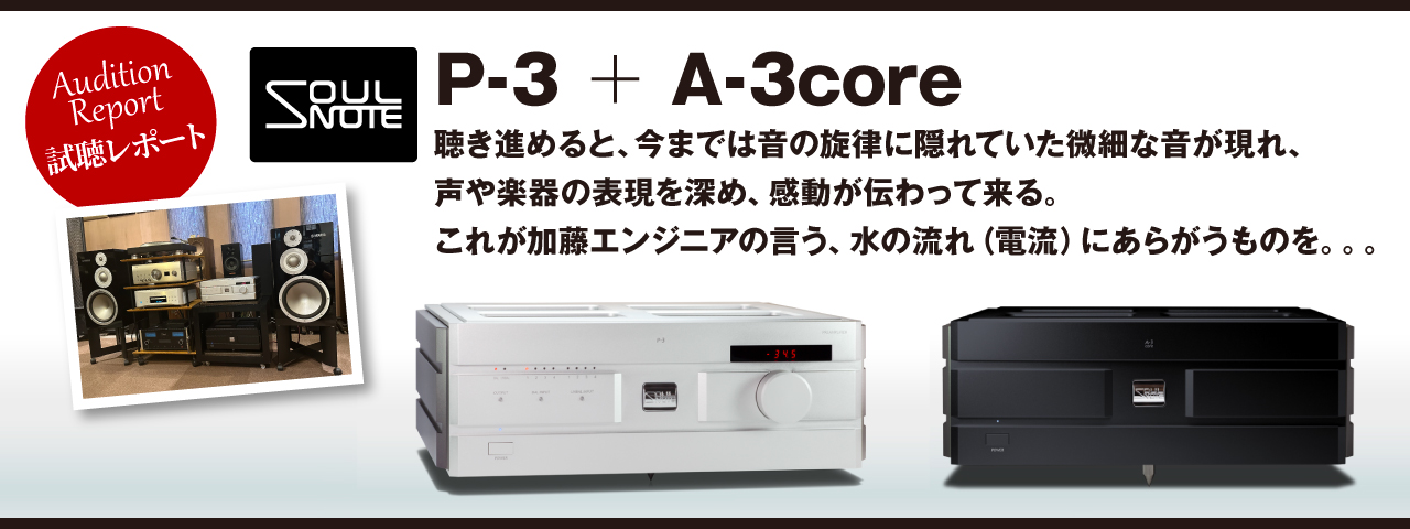 SOULNOTE　P-3+A-3core　試聴レポート