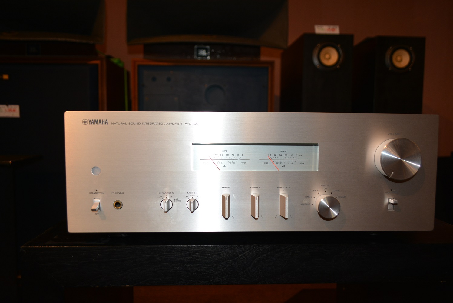 YAMAHA 中古品 プリメインアンプ A-S1100 シルバー サイドパネル